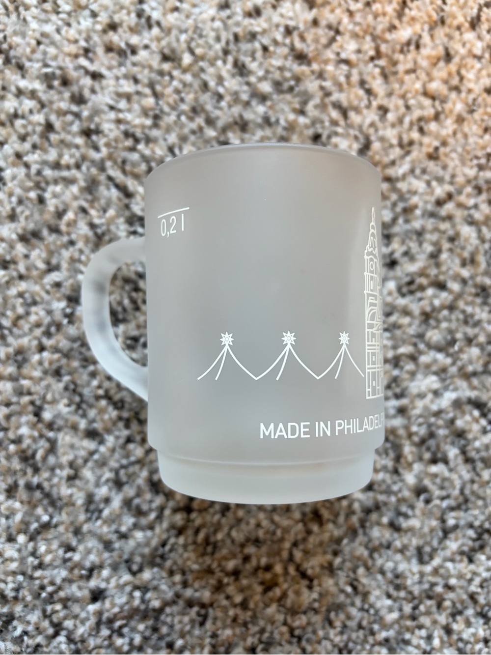 Made in Philadelphia Frosted Glass Mug